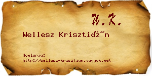 Wellesz Krisztián névjegykártya